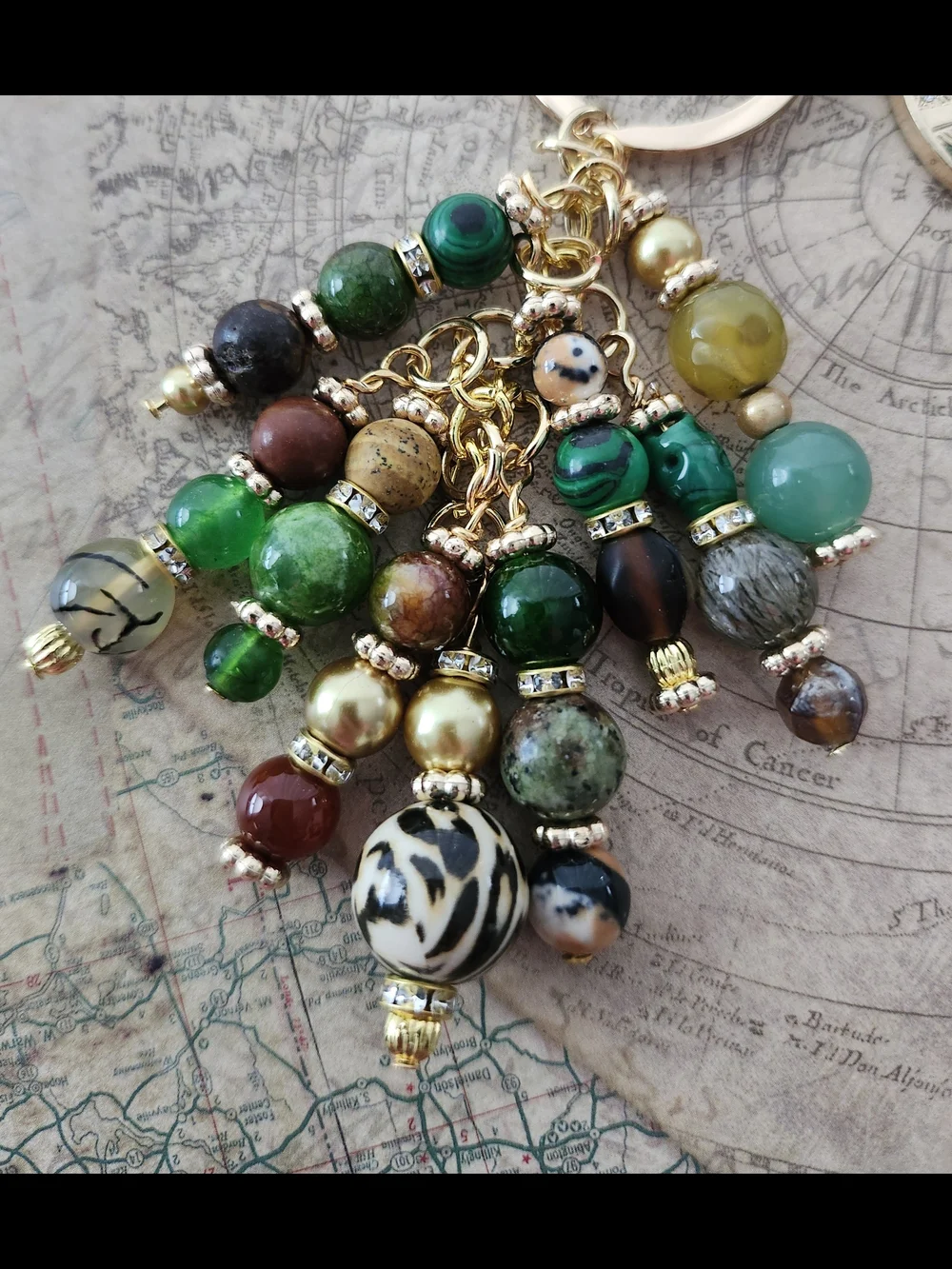 Big Foot Purse Charm or Keychain Aventurine Agate Jasper Jade Handcrafted
